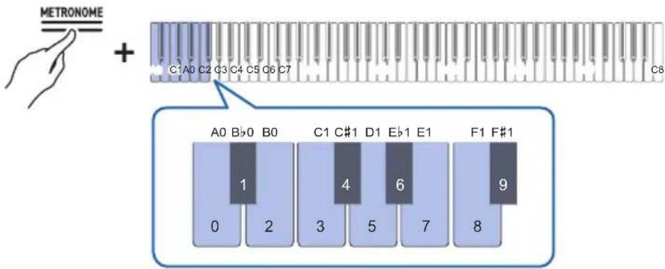 CASIO Celviano AP-S190 - Exemple:Réglage du tempo - 1