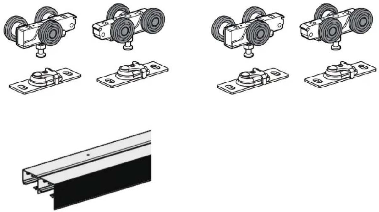 Vevor YMXT-XC40-4B - Sliding Door Set - 1