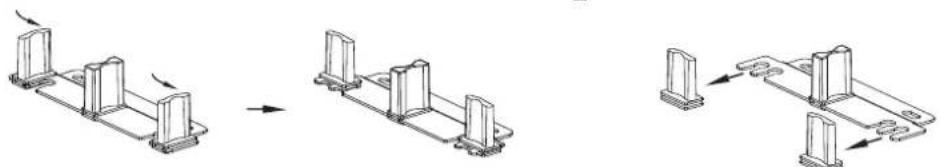 Vevor YMXT-XC40-4B - Install Bottom Guide: Slide both doors to side jamb. Place guide between doors and position to plumb, fasten to floor with screws. - 2