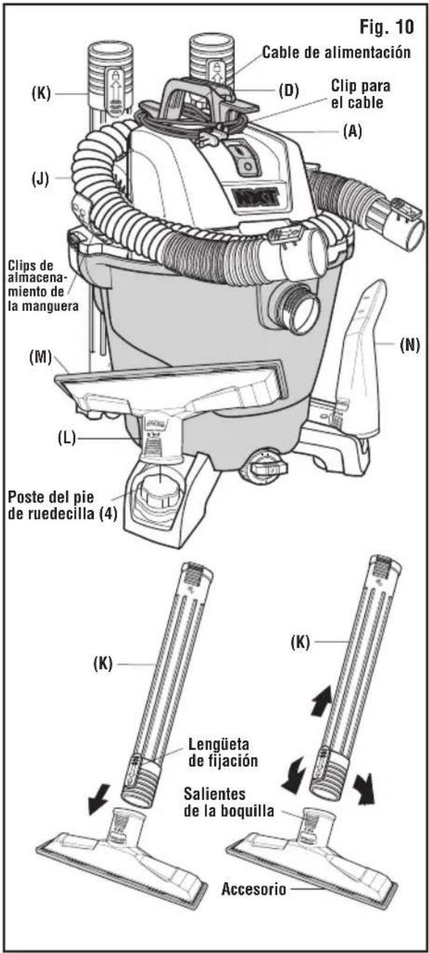 RIDGID HD1200 - ACCESORIOS FIJABLES (Fig. 10) - 1