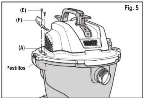 RIDGID HD1200 - ENSAMBLAJE DEL CLIP DE ALMACENAMIENTO DE LA MANGUERA (Fig. 5) - 1