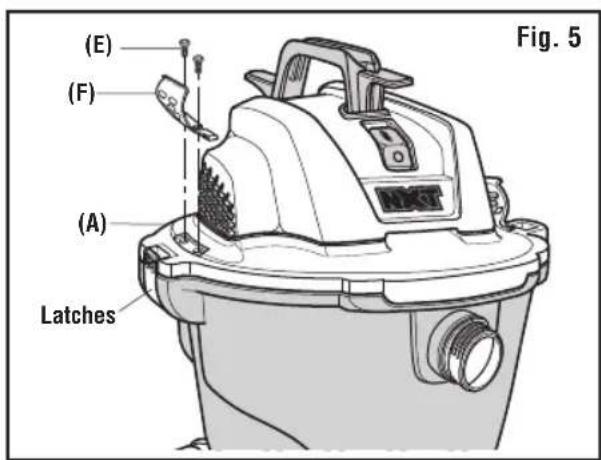 RIDGID HD1200 - HOSE STORAGE CLIP ASSEMBLY (Fig. 5) - 1