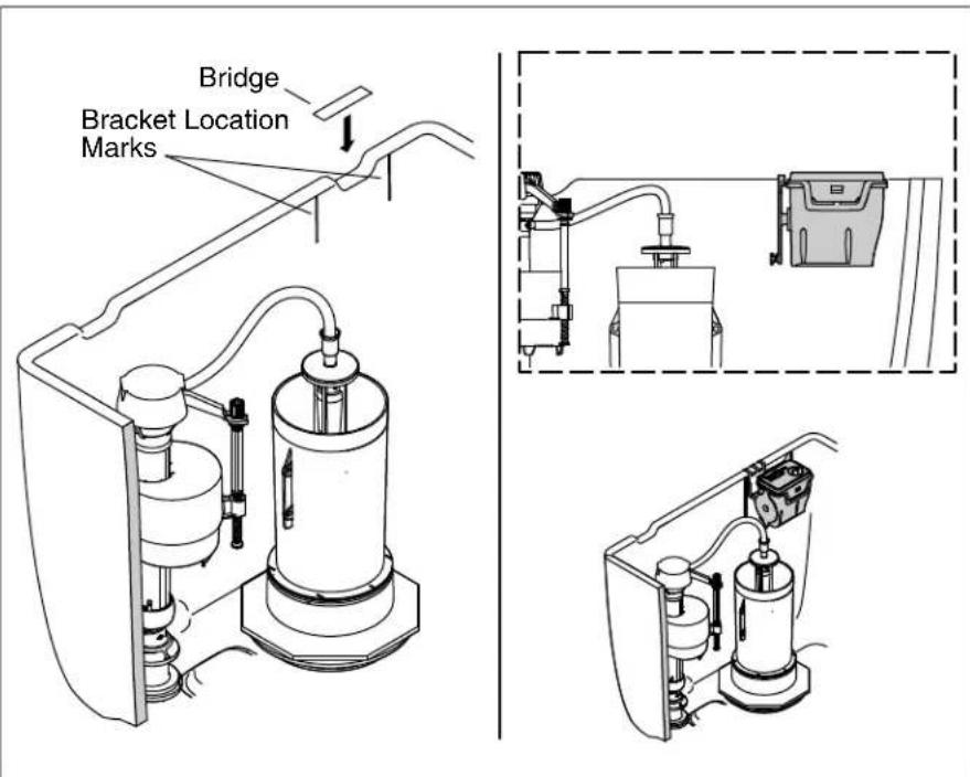 KOHLER Cimarron K-99250 - Install Bracket in Slots - 1