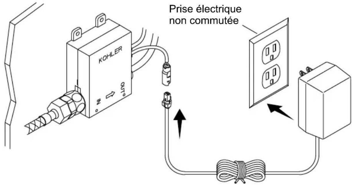 KOHLER Accliv K-103A36-SBNA - Installer l'alimentation électrique c.a. (optionnel) - 1