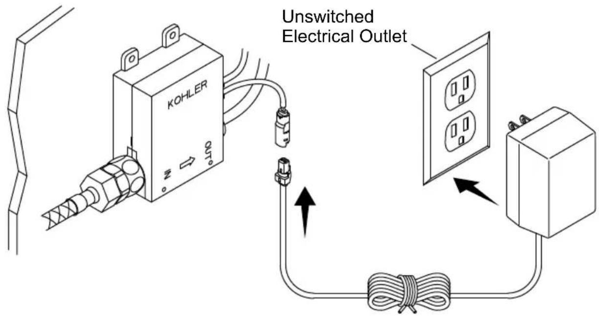 KOHLER Accliv K-103A36-SBNA - Install the AC Power Supply (Optional) - 1
