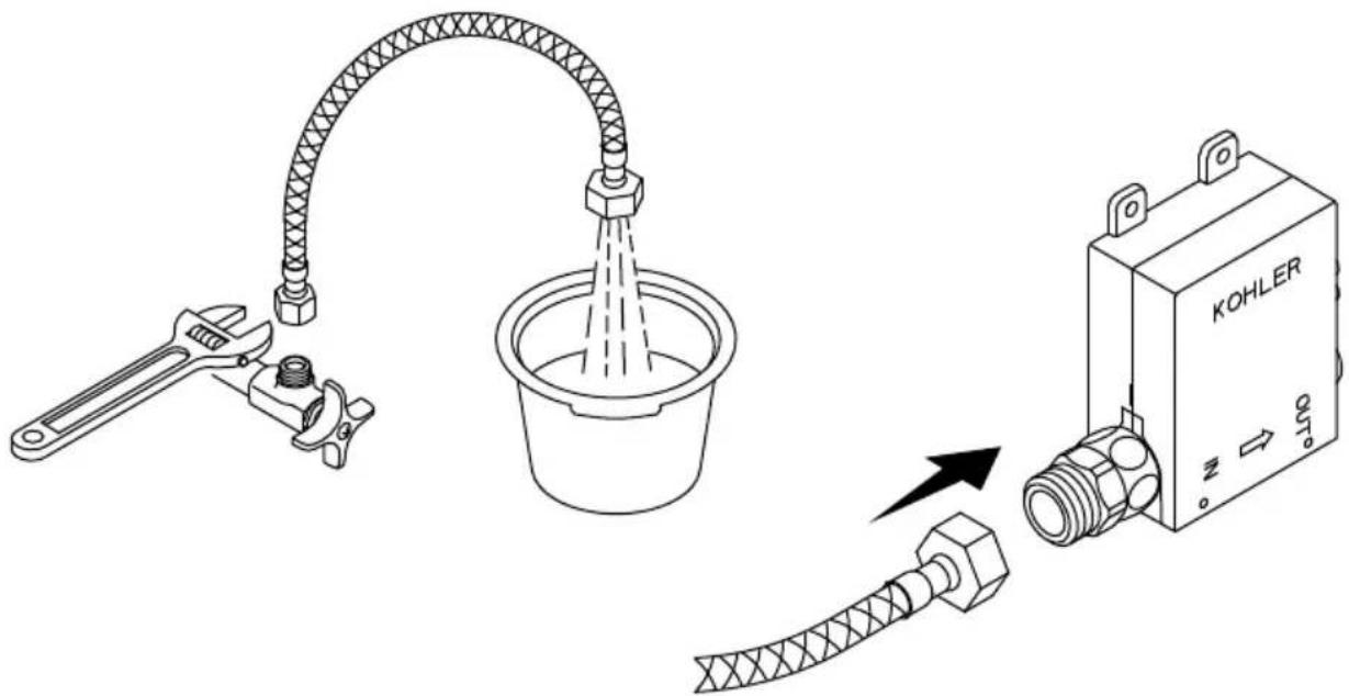 KOHLER Accliv K-103A36-SBNA - Connecter l'alimentation en eau - 1