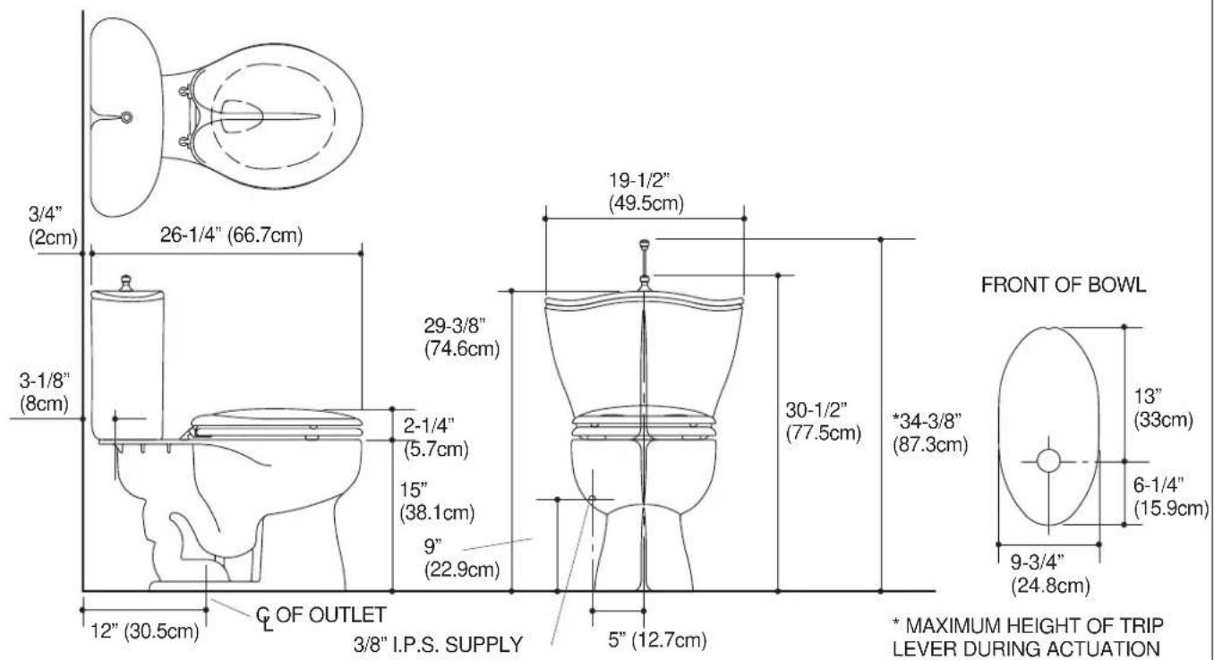 KOHLER Fleur K-4606 - ROUGHING-IN - 1