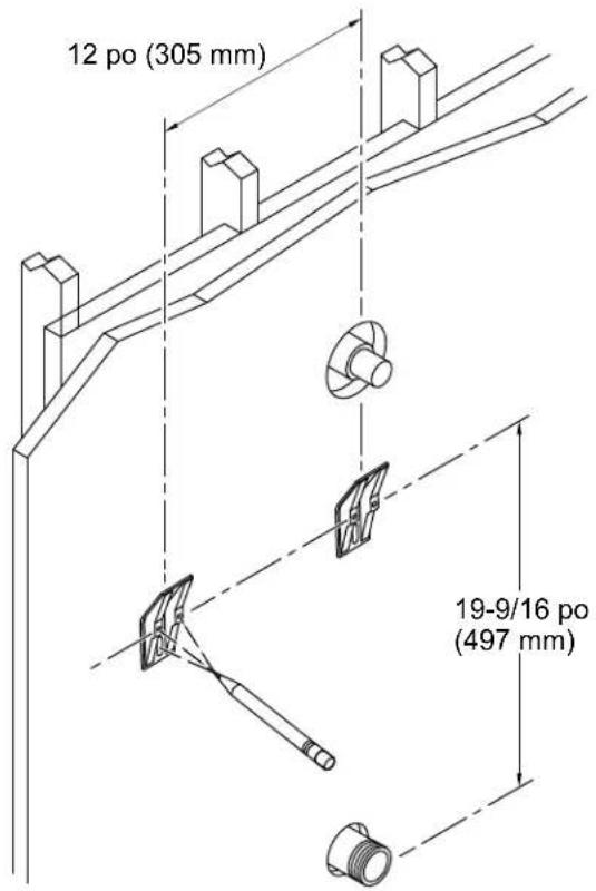 KOHLER Bardon K-32590 - Installer les étriers muraux - 1