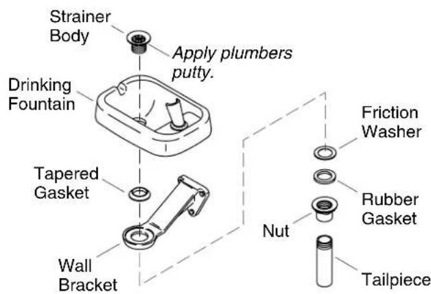 KOHLER Edgebrook K-5414 - Install the Drinking Fountain - 1