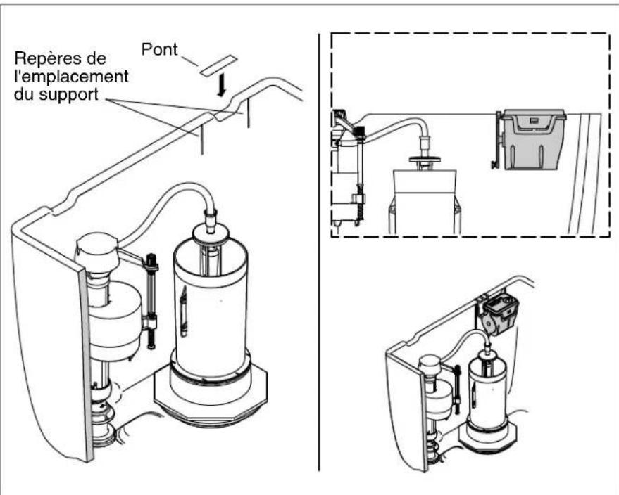 KOHLER Cimarron K-6419 - Installer le support dans les fentes - 1