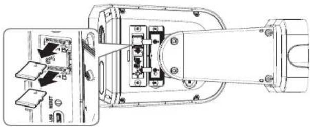 Hanwha TNM-C4960TD - Retrait d'une carte Micro SD - 1
