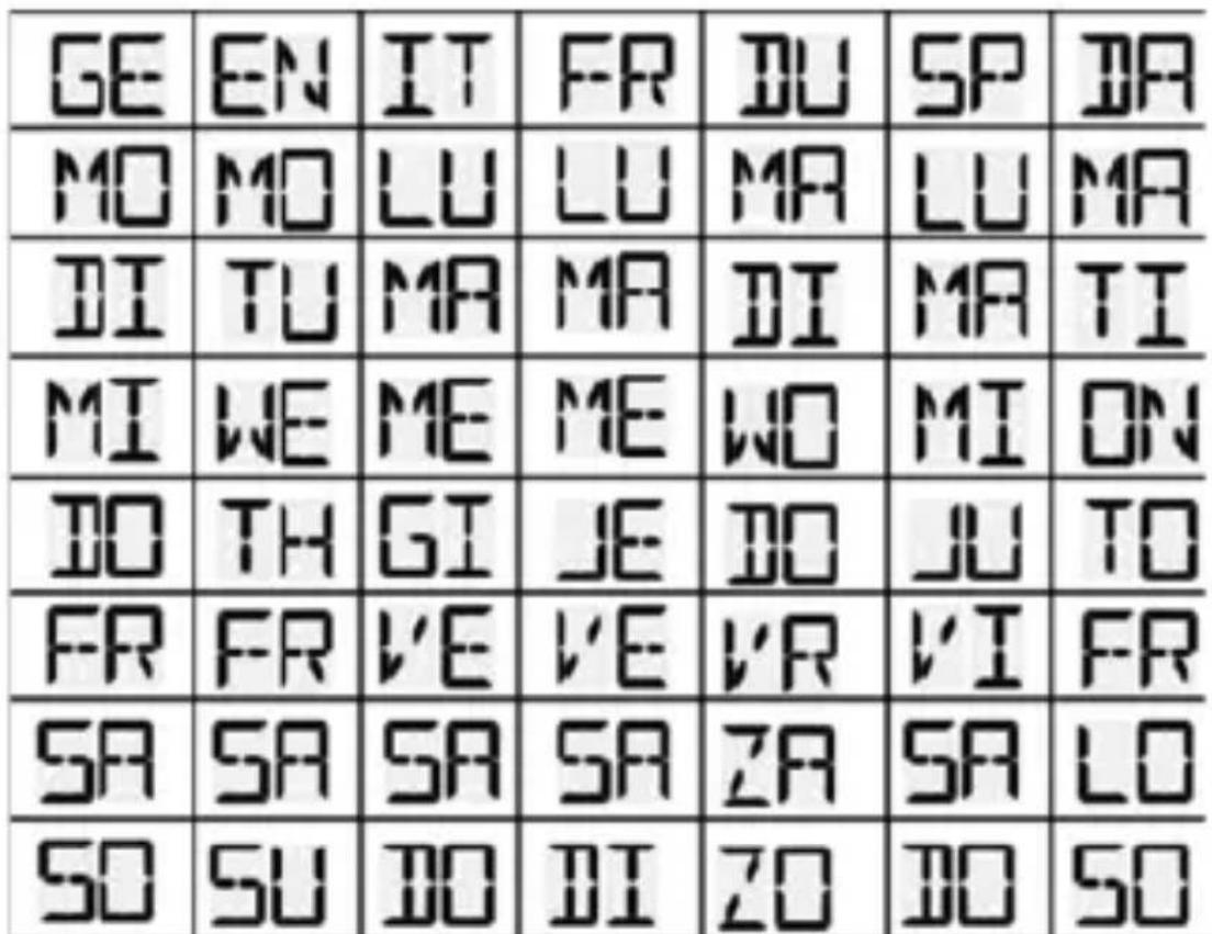 Kienzle 14997 - VISUALIZAZIONE DEL GIORNO DELLA SETTIMANA - 1