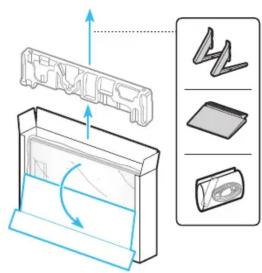 Diagram illustrating a device's internal structure with labeled components and directional arrows, alongside a schematic of battery pack components.