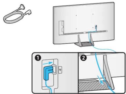 Diagram illustrating a cable installation process with labeled steps and components