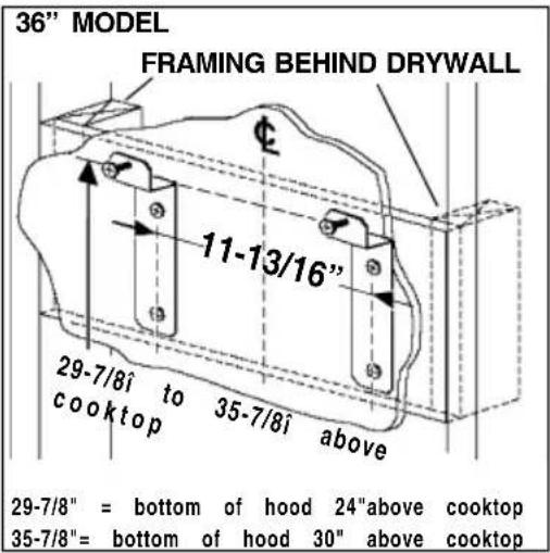 BROAN Elite 619004EX - INSTALL MOUNTING BRACKETS - 2