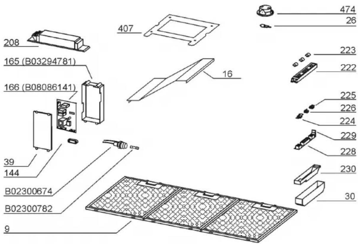 BROAN Elite 619004EX - SERVICE PARTS - LISTE PIECES DE RECHANGE - LISTA DE PIEZAS DE RECAMBIO - 2
