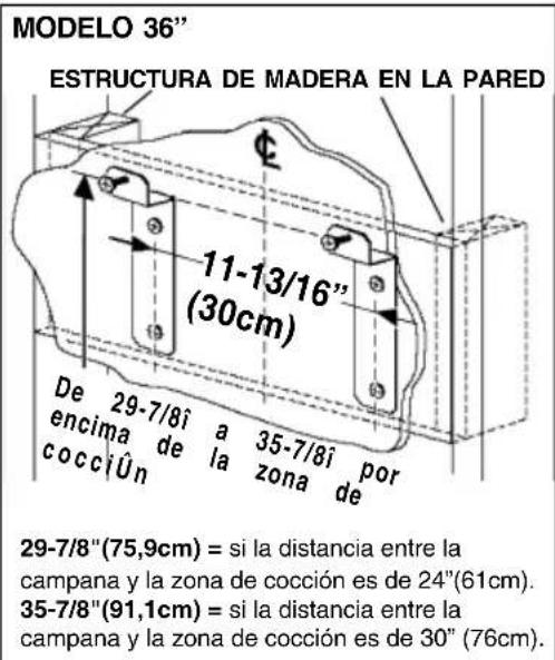BROAN Elite 619004EX - INSTALACION DE LOS SOPORTES PARA EL MONTAJE - 2