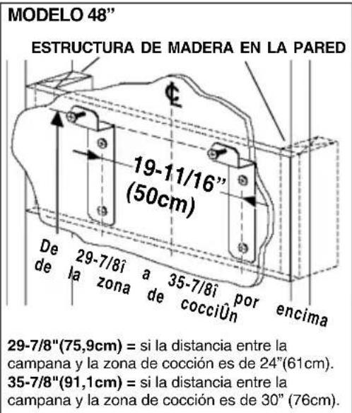 BROAN Elite 619004EX - INSTALACION DE LOS SOPORTES PARA EL MONTAJE - 1