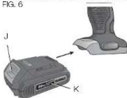 DEWALT DCD780C2 - Installing and Removing the Battery Pack (Fig. 6) - 1