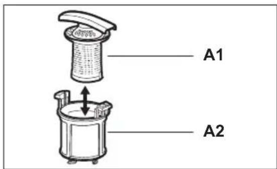 AEG F45020VI1P - Cleaning the filters - 2