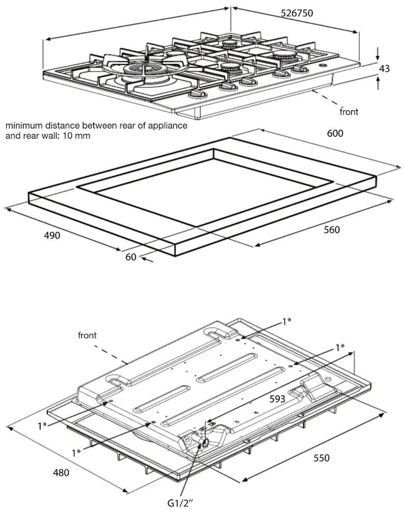 Atag HG6292BA - Placing the sealing tape - 6