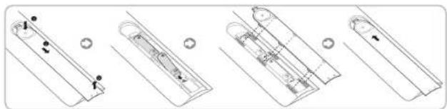SAMSUNG Oled KE55S9CSL - Installing batteries (Battery size: AAA) - 1