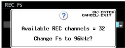 TASCAM DA-6400DP - Réglage du format du fichier d'enregistrement - 3