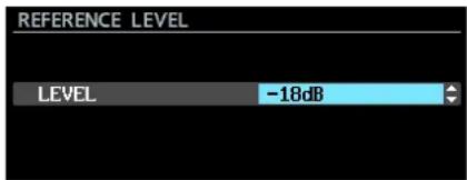 REFERENCE LEVEL LEVEL -18dB