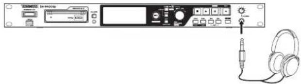 TASCAM DA-6400DP - Branchement d'un casque - 1