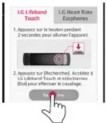 LG Lifeband Touch - Installation de l'application LG Fitness App et connexion du Bluetooth - 1