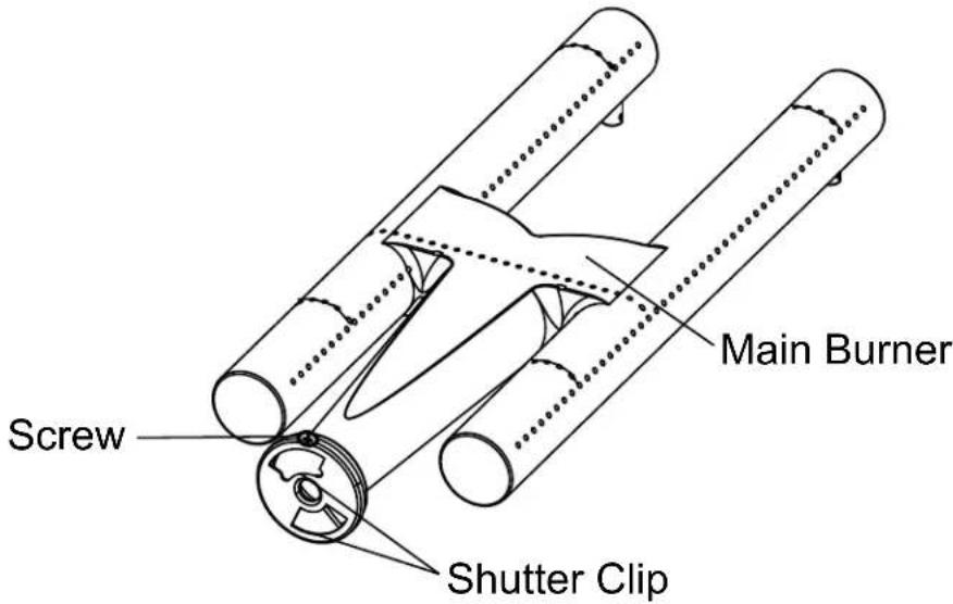 Screw Main Burner Shutter Clip