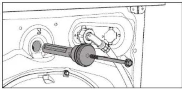 Mechanical assembly diagram showing a shaft and housing components (no text or labels)
