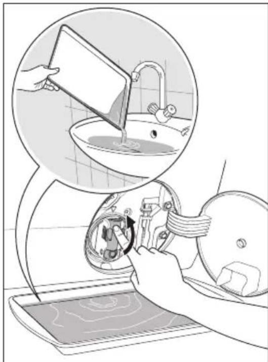 ELECTROLUX EWF1141R9WB - To clean the drain pump: - 5