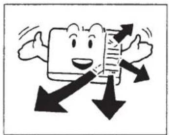 Cartoon illustration of a smiling computer with arrows pointing downward (no text or symbols)