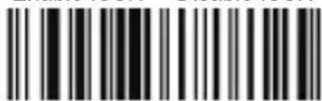 Black and white barcode image with vertical lines and dots