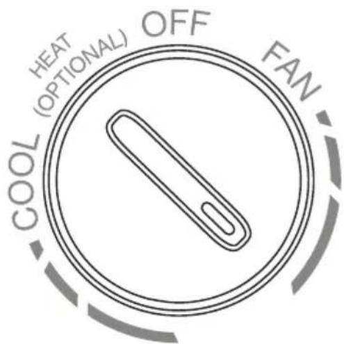HEAT (OPTIONAL) OFF COOL FAN