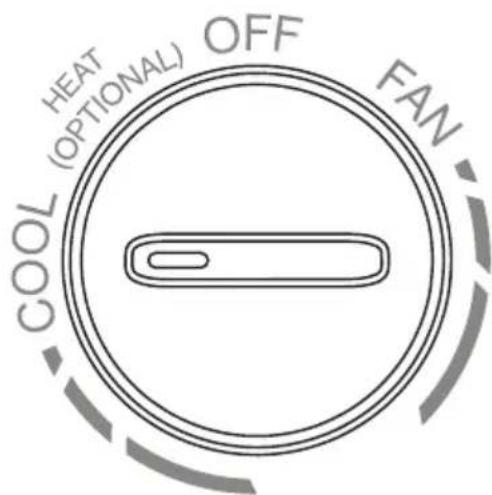 HEAT (OPTIONAL) OFF COOL FAN