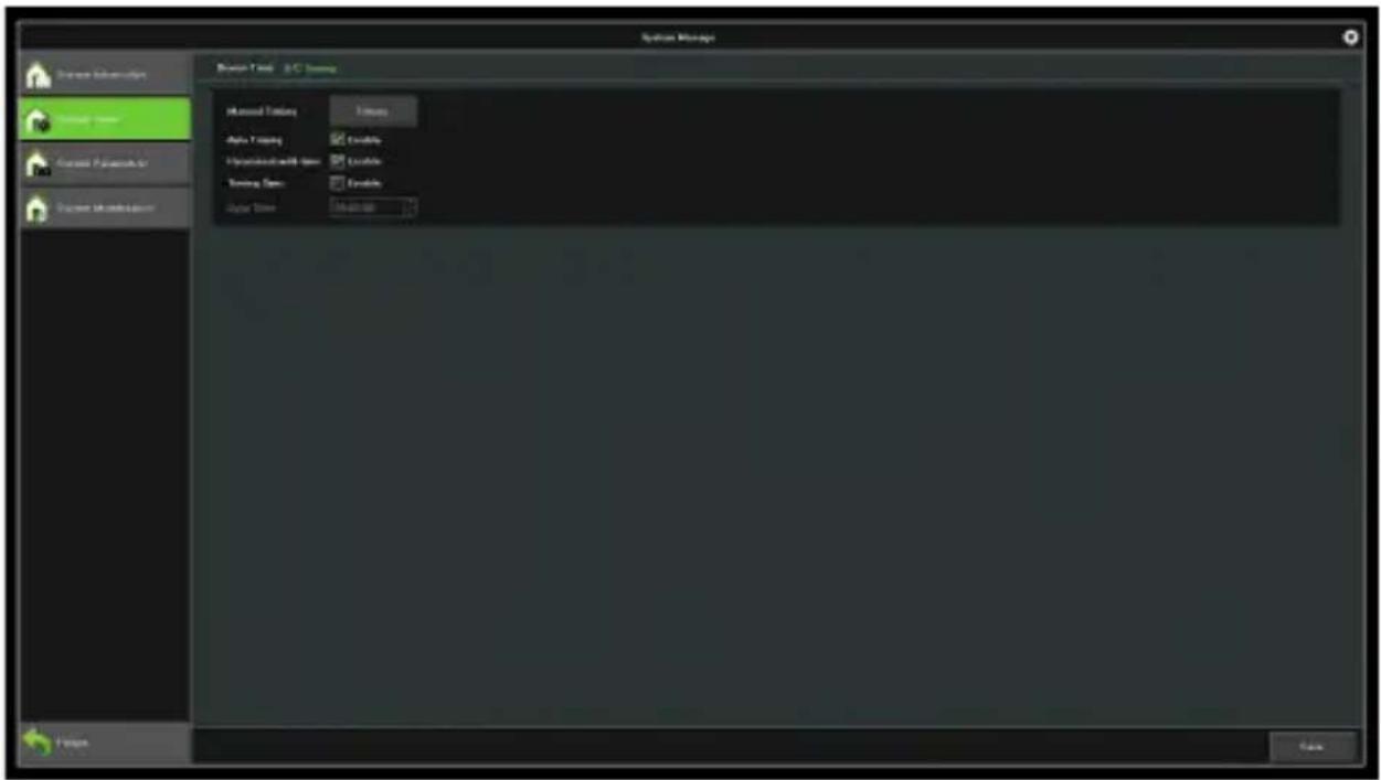 System Manager Auto Tools 3-C Settings Microsoft Calendar Library Auto Timing Enable Hyper Karachi with User Enable Testing Date Enable User Timor: 05:42:18 Options Help