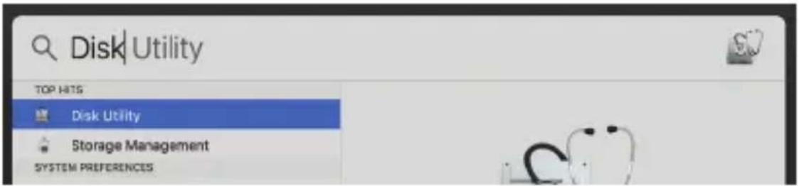 Disk Utility TOP HITS Disk Utility Storage Management SYSTEM PREFERENCES