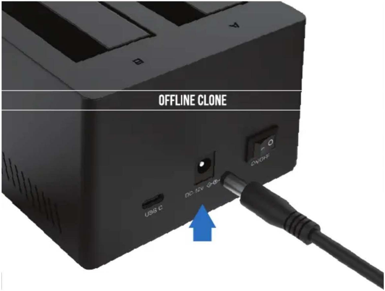 OFFLINE CLONE USB C DC-12V 0-08 ON/OFF