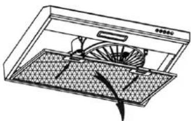 Kunft KCHS4582 IX - Changing and cleaning the filter: - 1