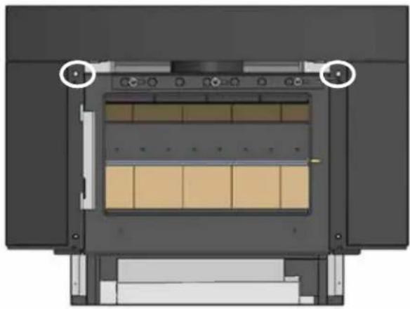 Interior view of a mechanical or electronic device with internal compartments and mounting points (no visible text or symbols)