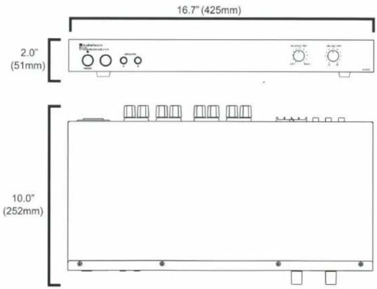 16.7" (425mm) 2.0" (51mm) 10.0" (252mm)