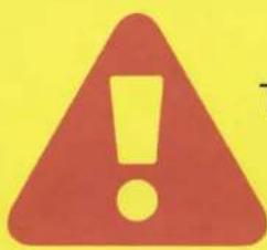 Warning symbol with exclamation mark inside red triangle on yellow background