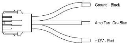 Ground - Black Amp Turn On- Blue +12V - Red