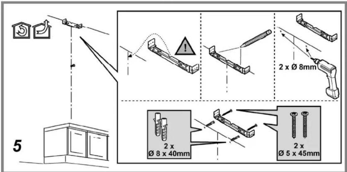 5 2 x Ø 8mm 2 x Ø 8 x 40mm 2 x Ø 5 x 45mm