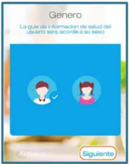 Genero La guía de información de salud del usuario sera acorde a su sexo Antonor Siguiente