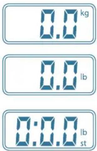 0.0 kg 0.0 lb 0.0 lb st