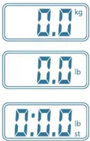 0.0 kg 0.0 lb 0.0 lb st