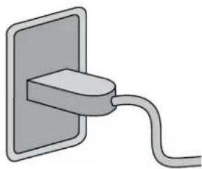 Illustration of a plug inserted into a socket with a cord (no text or symbols)